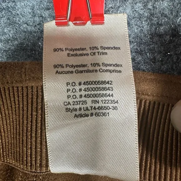 Wilfred Pants Womens 0 Brown Faux Suede Back Zip Tapered Leg - Picture 5 of 8